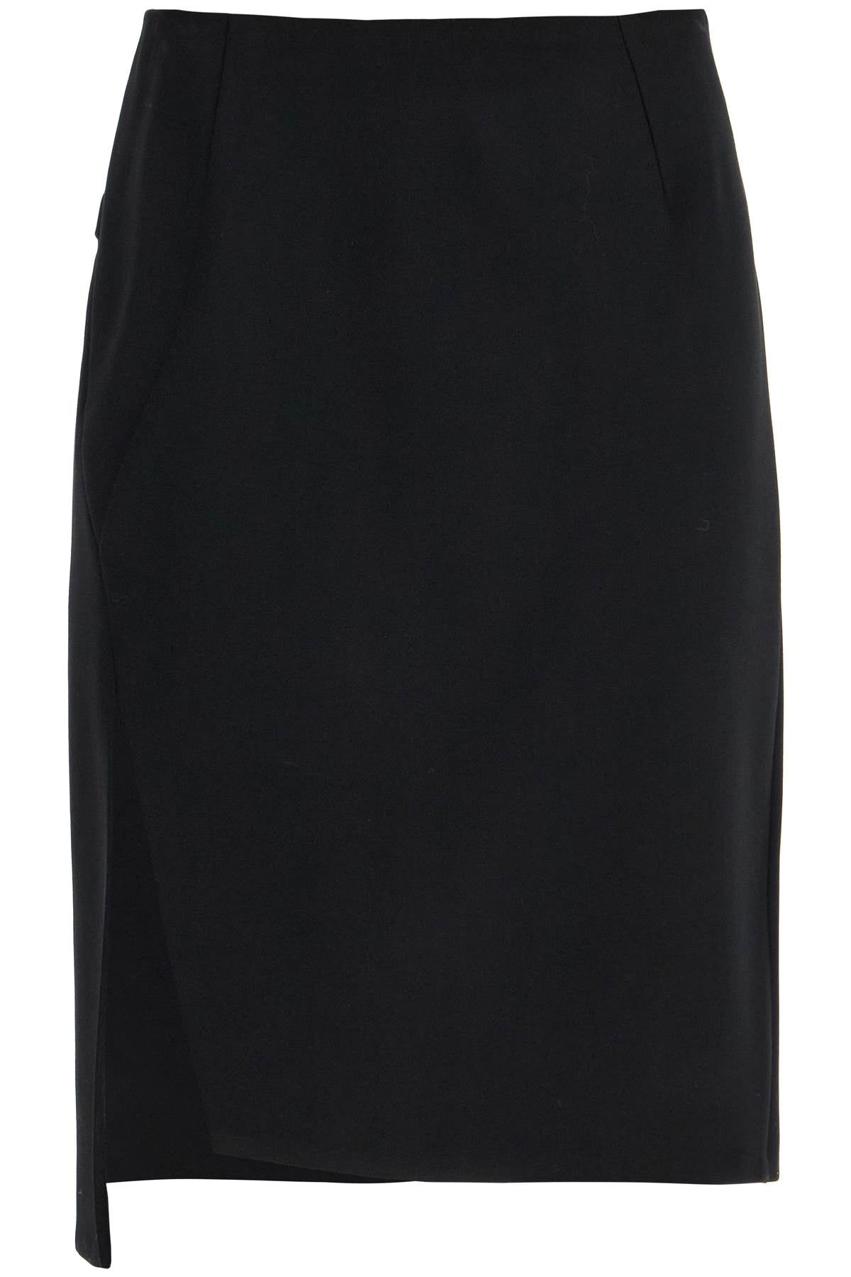 Versace asymmetric midi skirt black