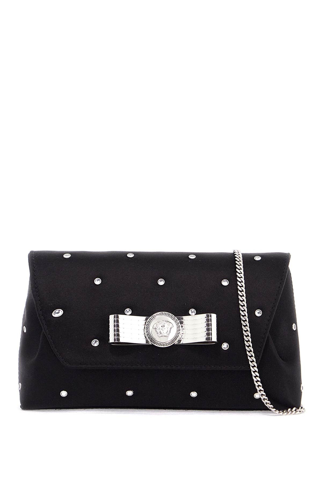 Versace Gianni ribbon starry sky clutch black