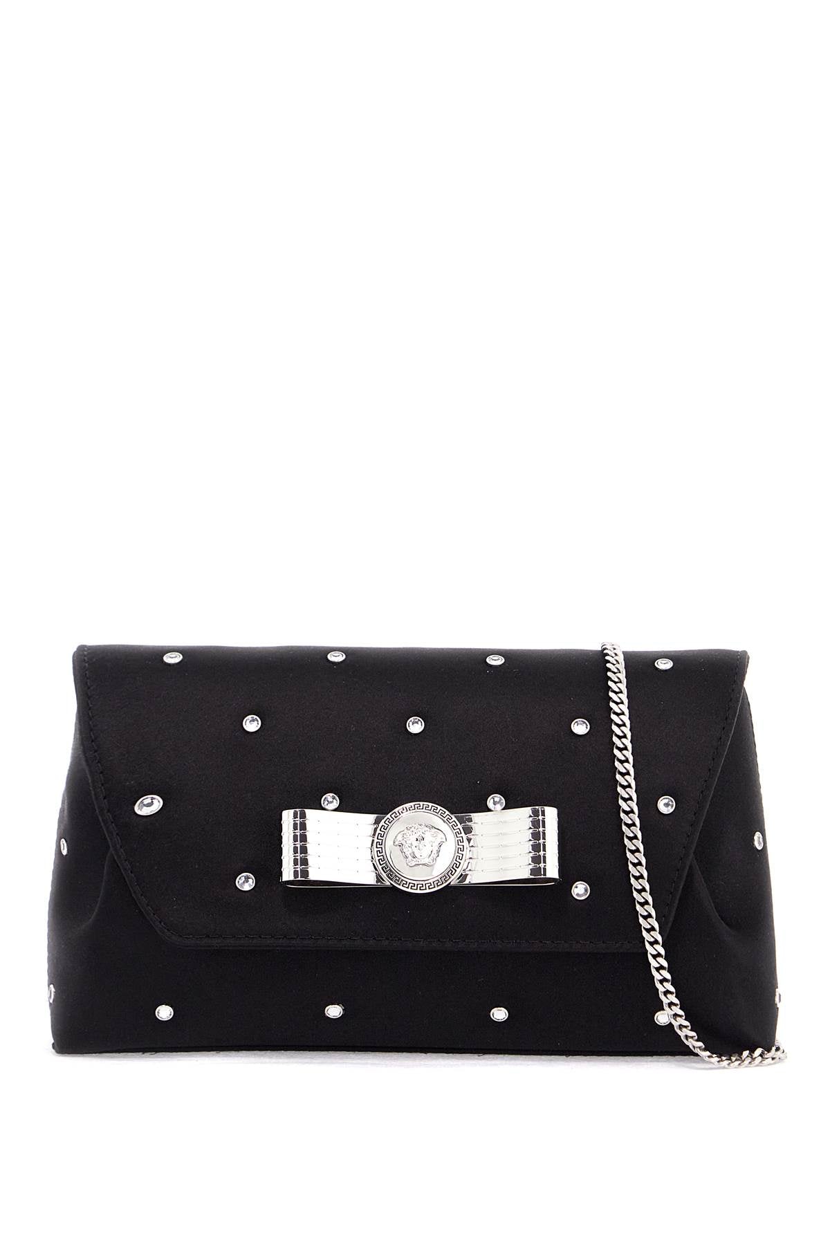 Versace Gianni ribbon starry sky clutch black