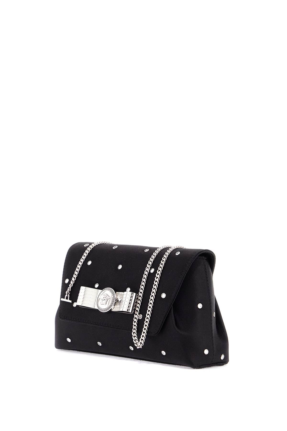 Versace Gianni ribbon starry sky clutch black