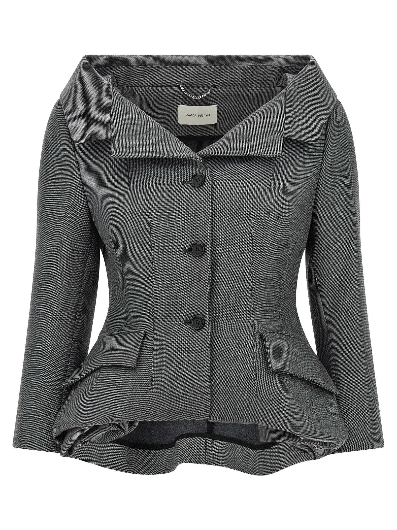 Magda Butrym 02 Blazer Gray