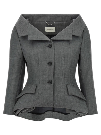 Magda Butrym 02 Blazer Gray