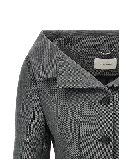 Magda Butrym 02 Blazer Gray