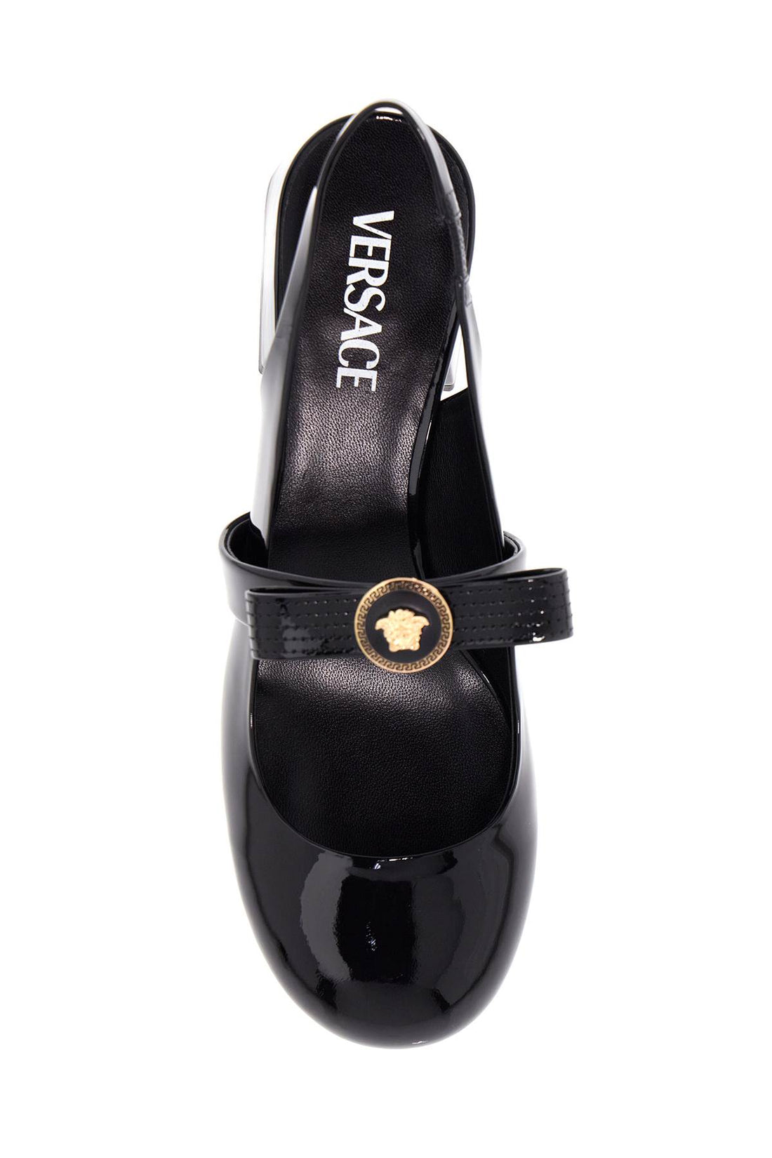 Versace Gianni Ribbon Slingback Black