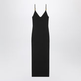 Versace Knitted Midi Dress Black