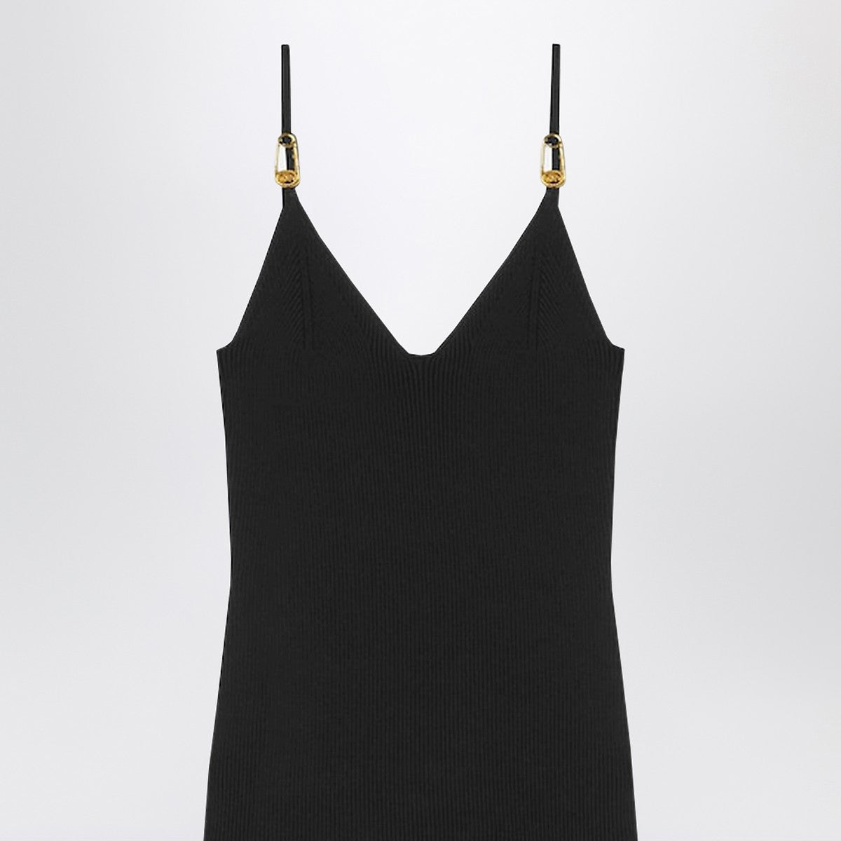 Versace Knitted Midi Dress Black