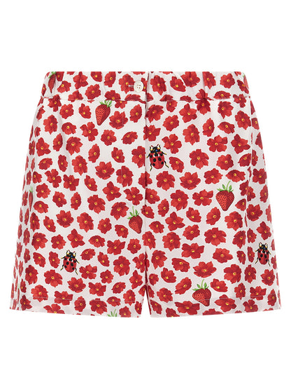 Versace Strawberry Garden Shorts Multicolor