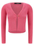 Versace Safety Pin Cardigan Fuchsia
