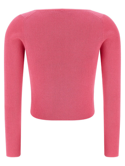 Versace Safety Pin Cardigan Fuchsia