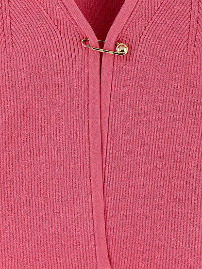 Versace Safety Pin Cardigan Fuchsia