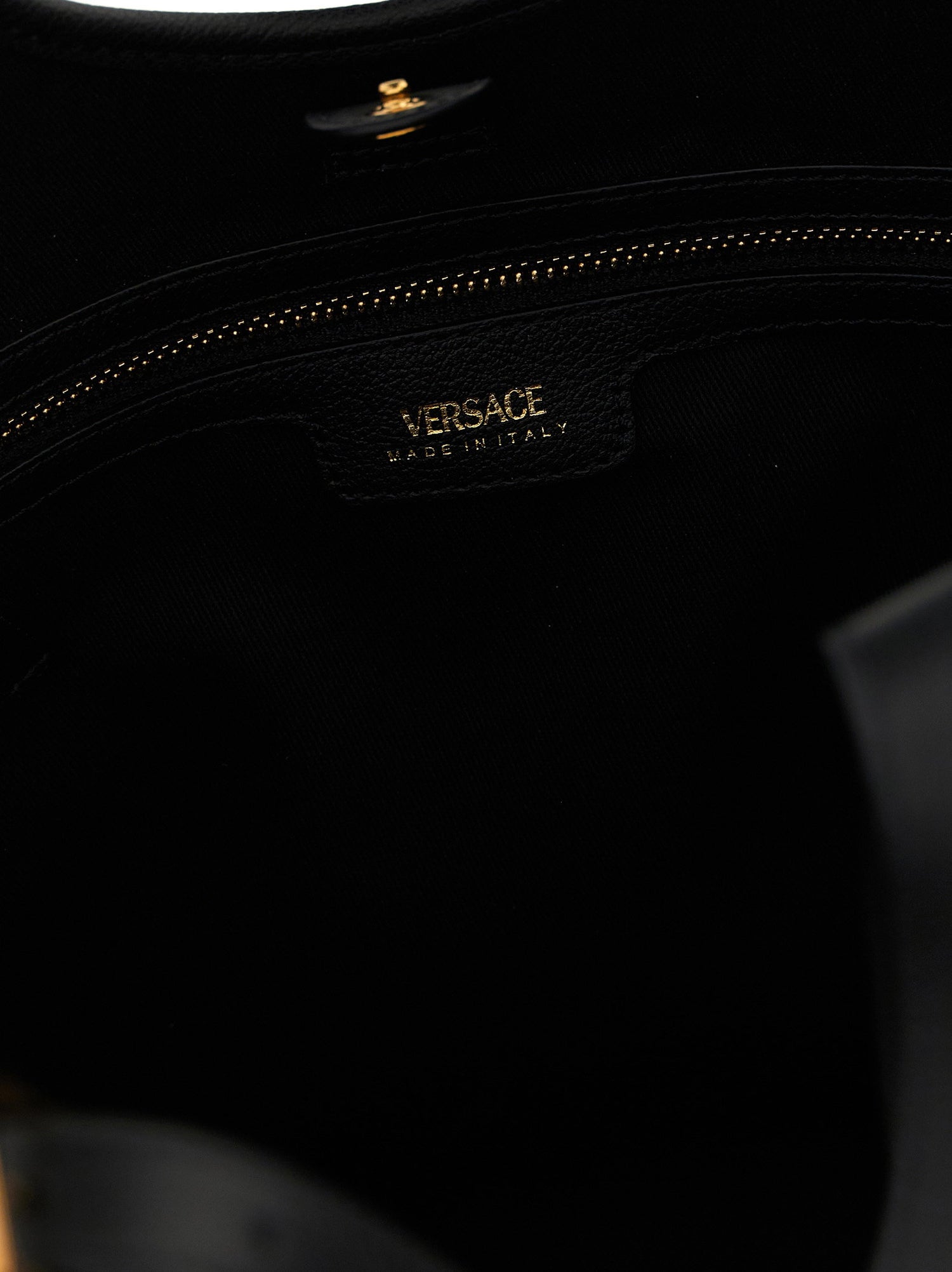 Versace Medium La Medusa Shopping Bag Black