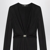Versace Black Viscose Jersey Midi Dress Black