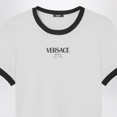 Versace Stretch Viscose Logo T-Shirt White white