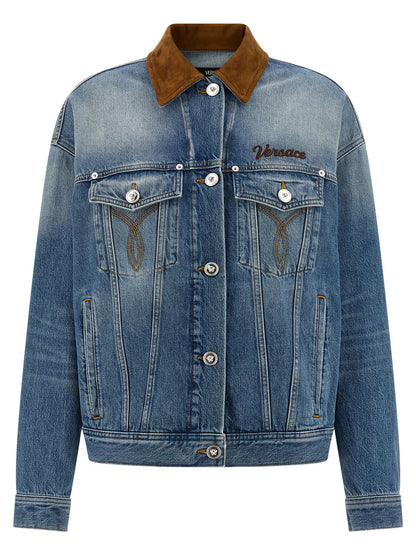 Versace Trucker Jacket Blue