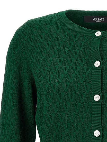 Versace Cardigan Pattern V Green