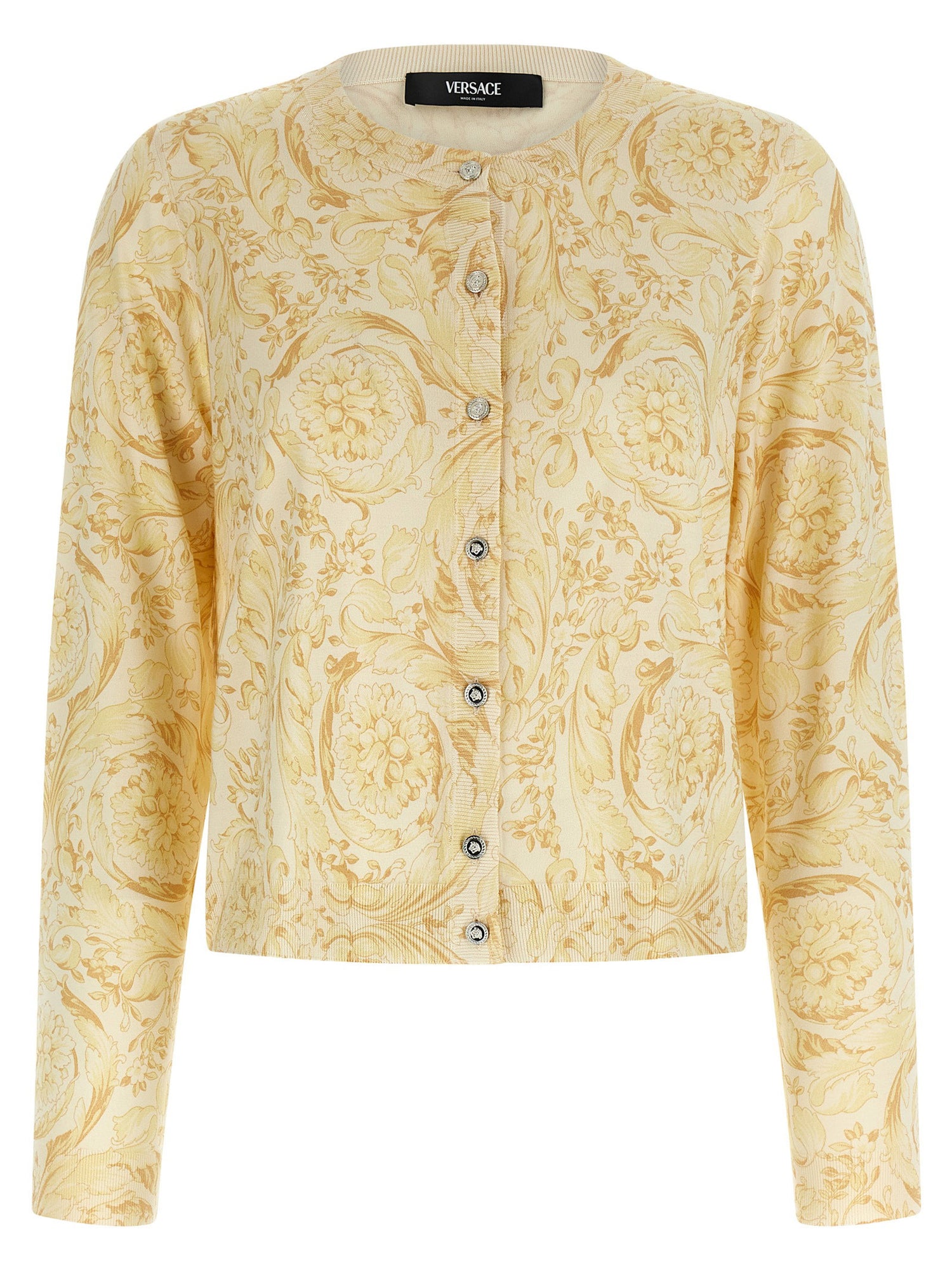 Versace Barocco 92 Cardigan Yellow