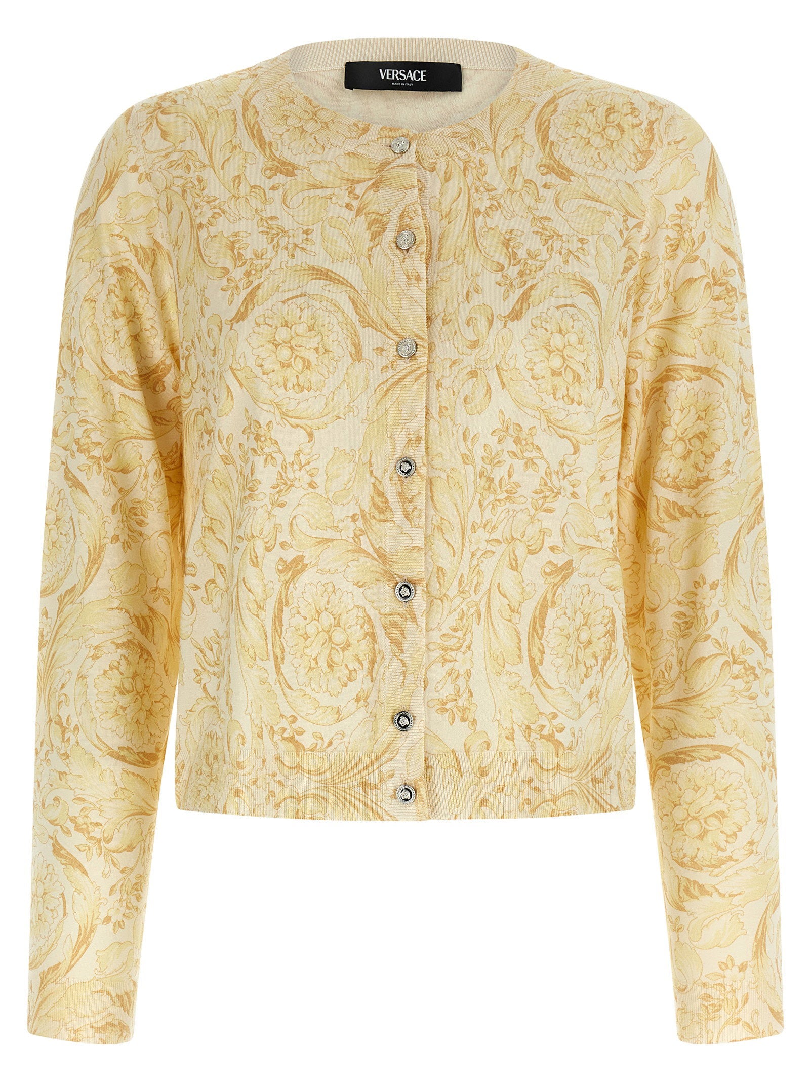 Versace Barocco 92 Cardigan Yellow