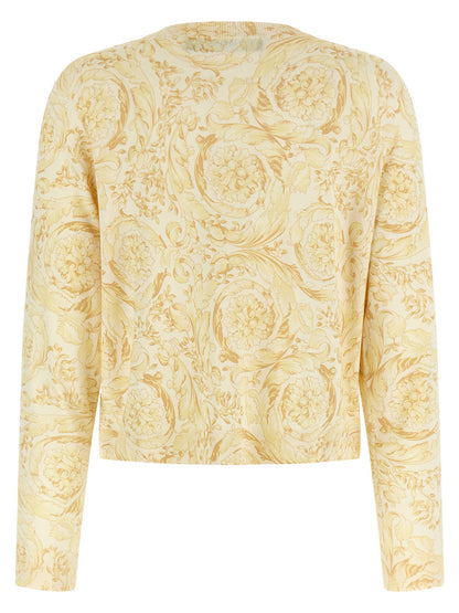 Versace Barocco 92 Cardigan Yellow