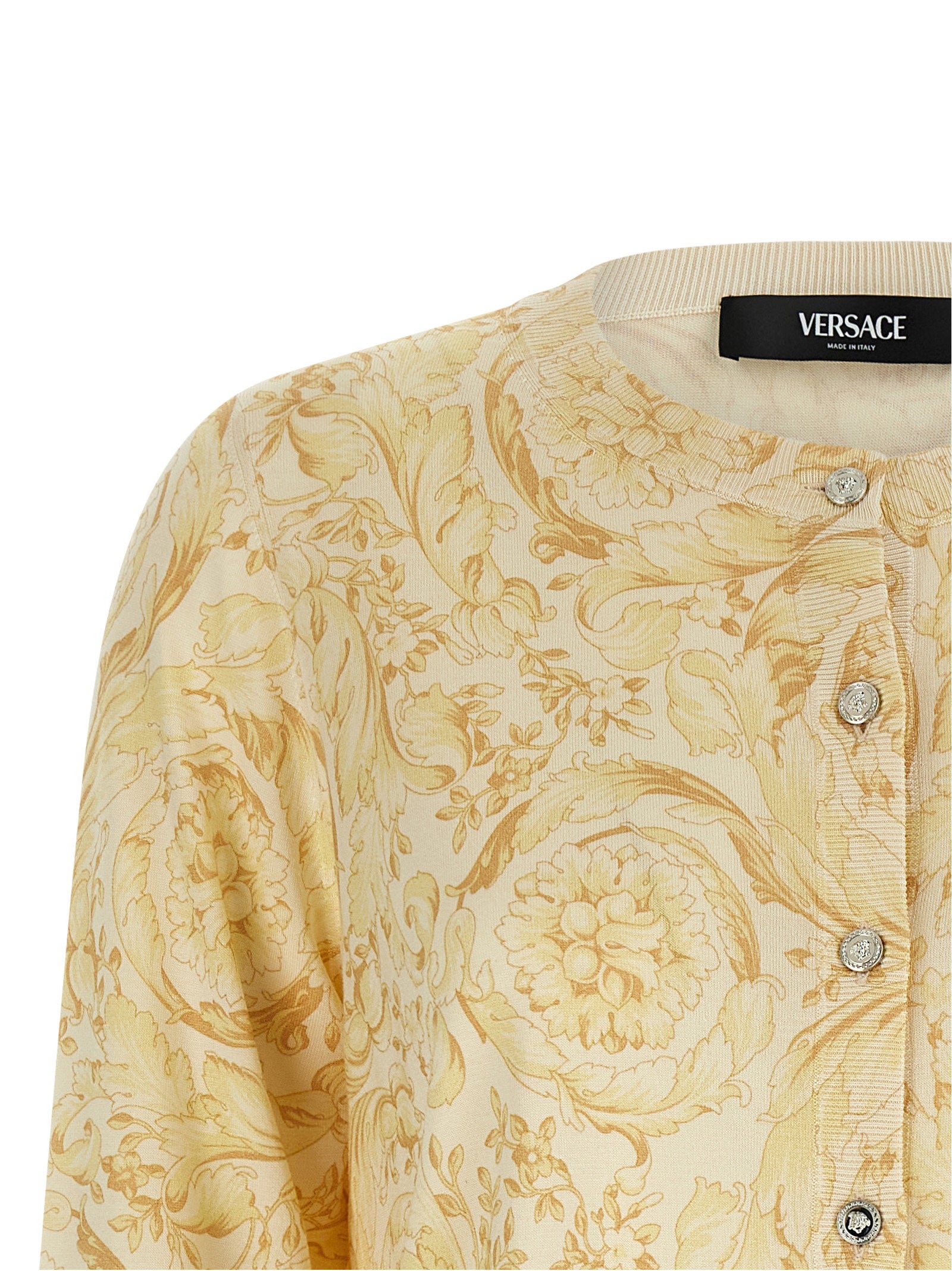 Versace Barocco 92 Cardigan Yellow