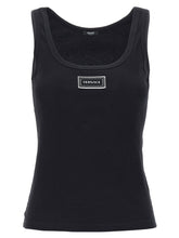 Versace 90s Vintage Logo Tank Top Black