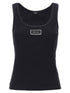 Versace 90s Vintage Logo Tank Top Black