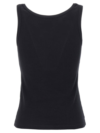 Versace 90s Vintage Logo Tank Top Black