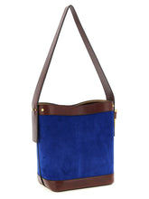 Versace Pivot Small Bucket Bag Blue