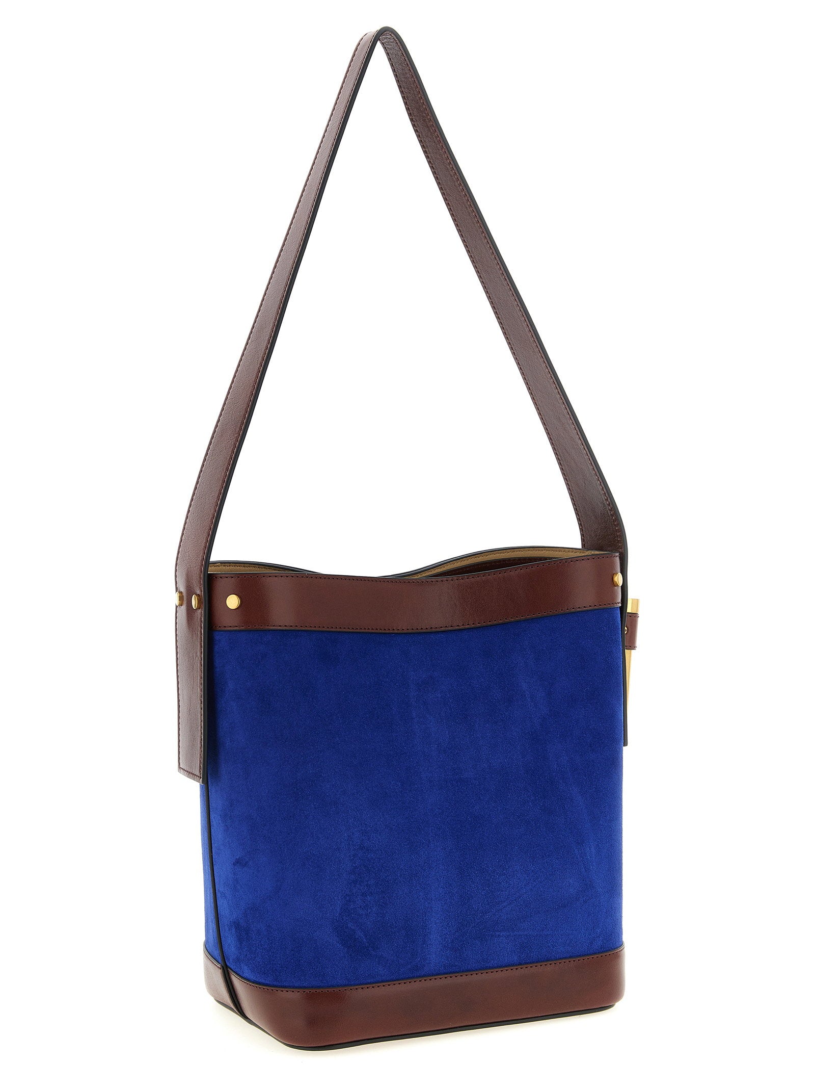 Versace Pivot Small Bucket Bag Blue