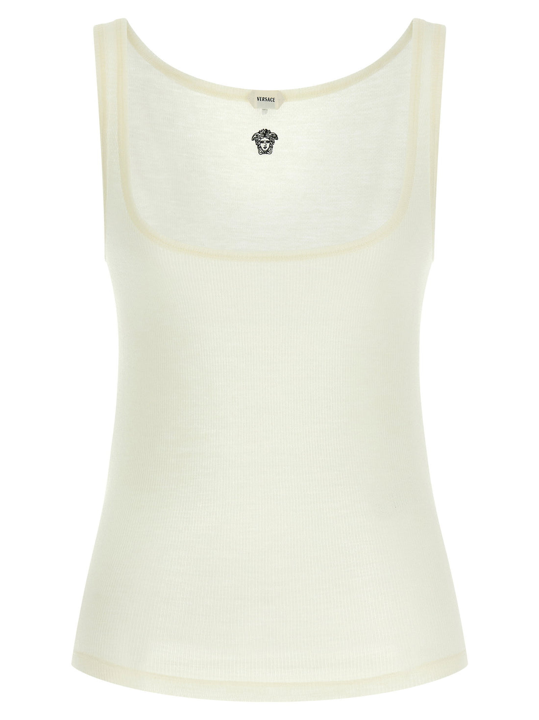Versace La Medusa Embroidery Top White