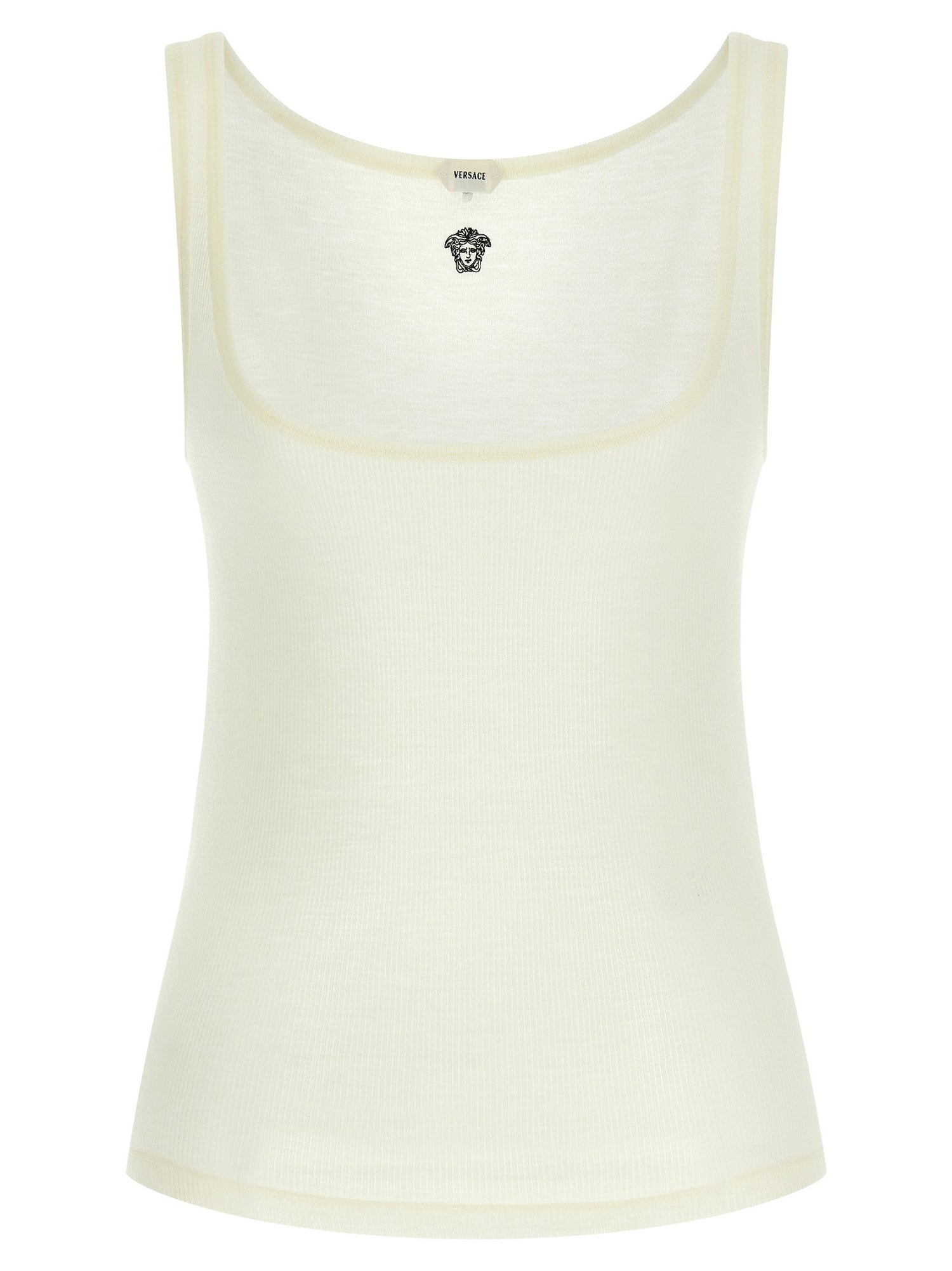 Versace La Medusa Embroidery Top White
