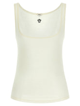 Versace La Medusa Embroidery Top White