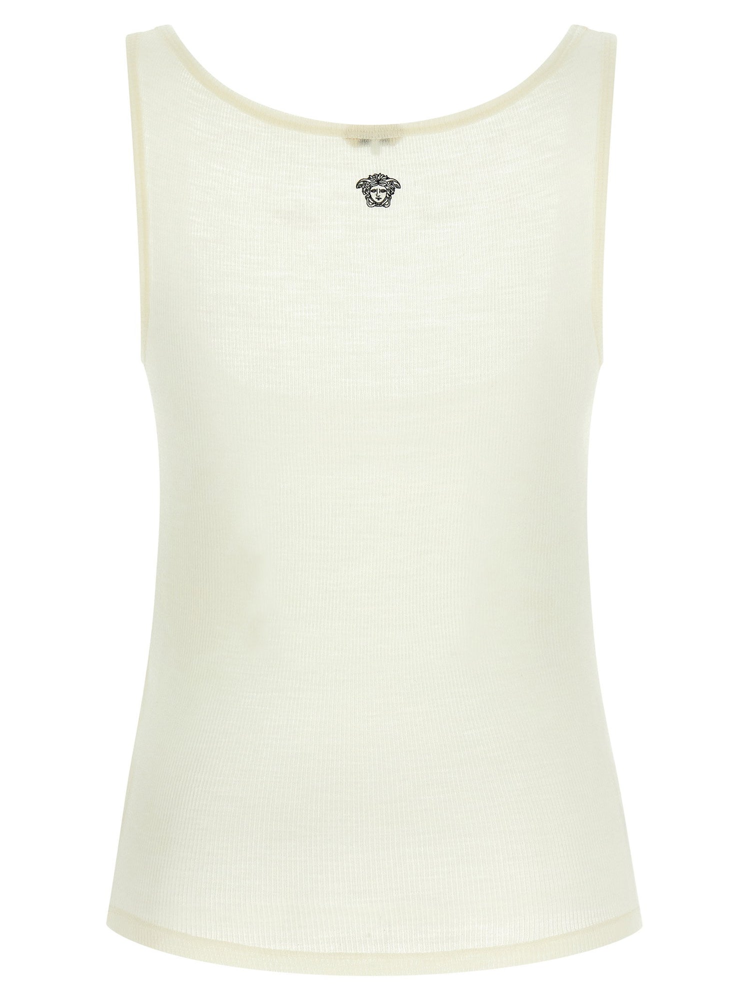 Versace La Medusa Embroidery Top White