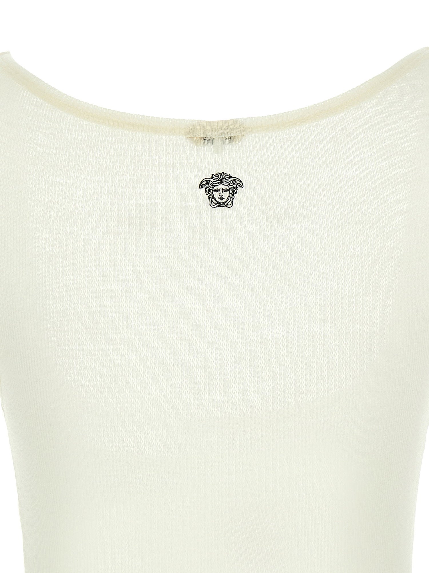Versace La Medusa Embroidery Top White