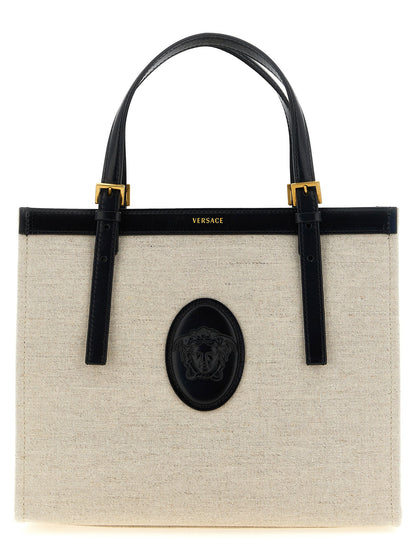 Versace Medium Rivière Shopping Bag Beige