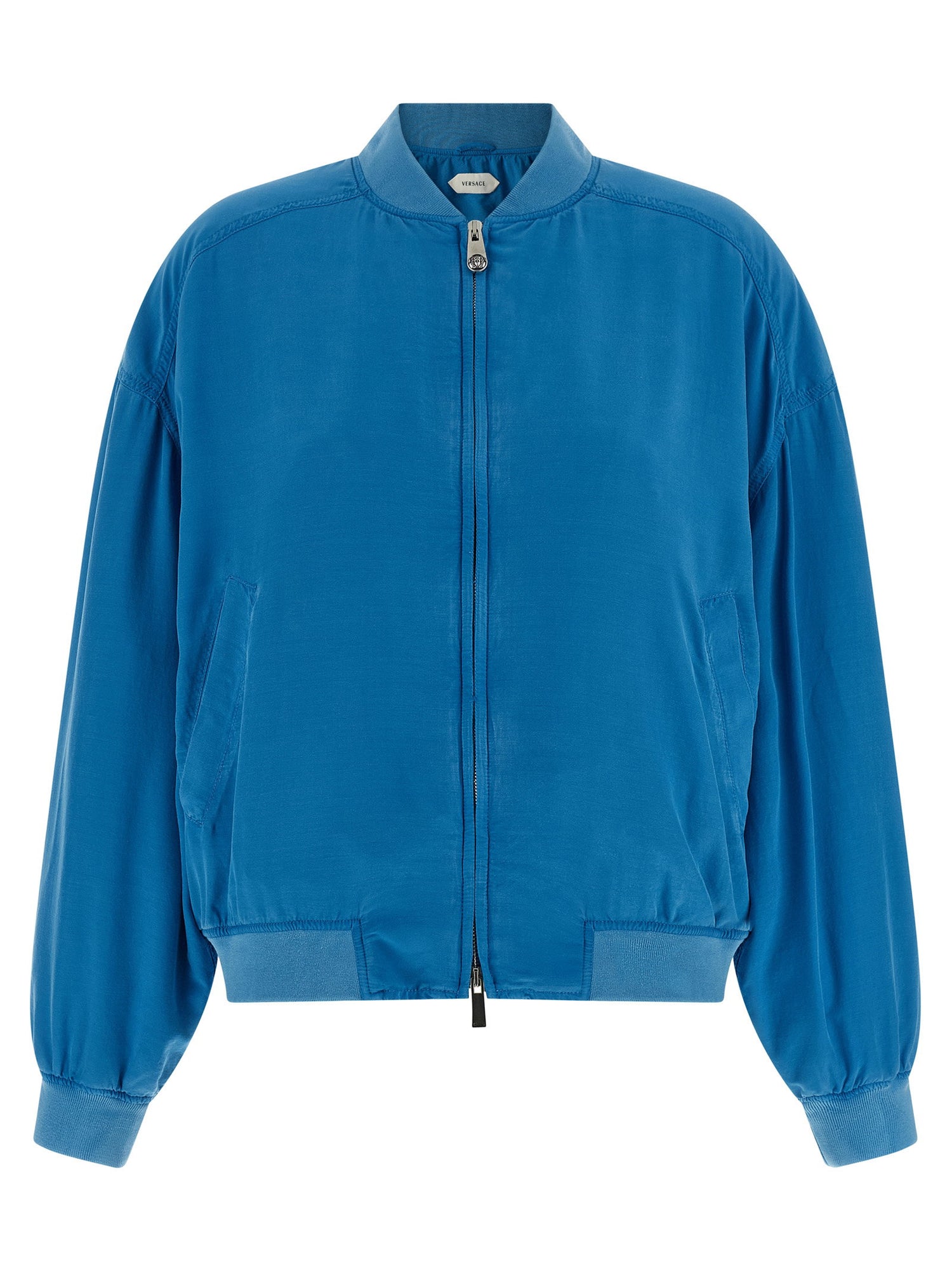 Versace Silk Poplin Blouson Light blue