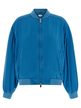 Versace Silk Poplin Blouson Light blue