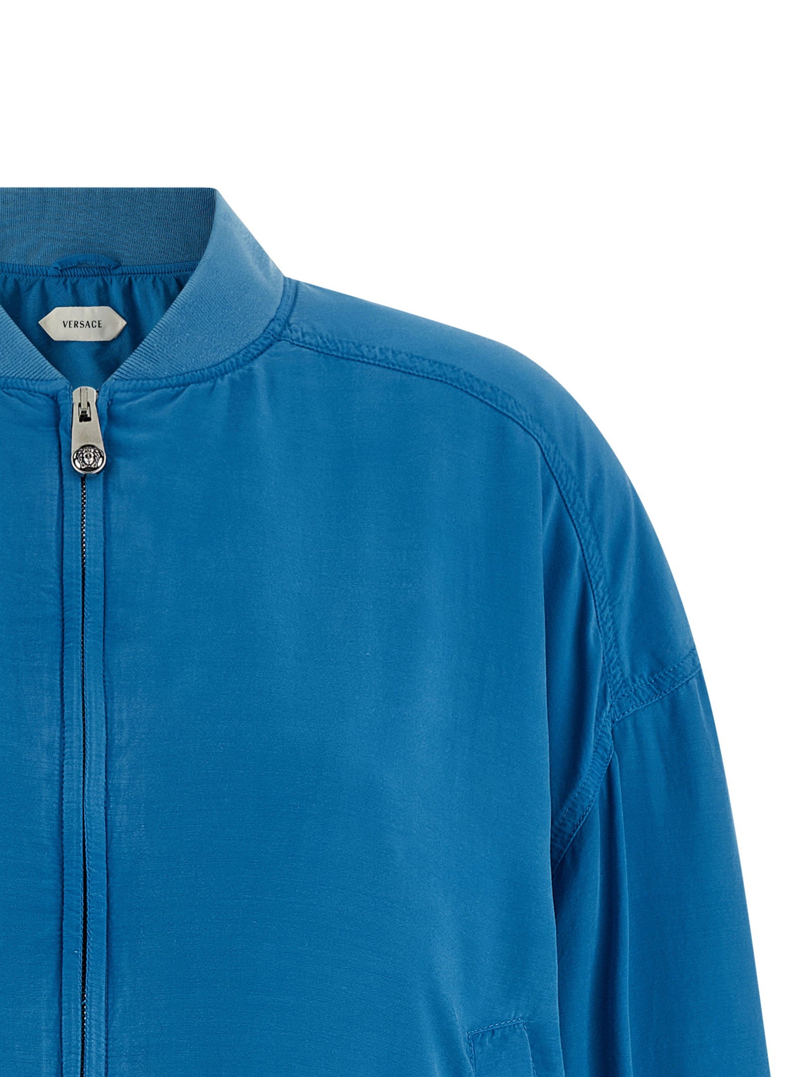 Versace Silk Poplin Blouson Light blue