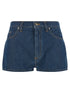 Versace Chambray Denim Shorts Blue