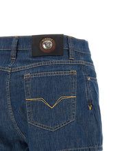 Versace Chambray Denim Shorts Blue