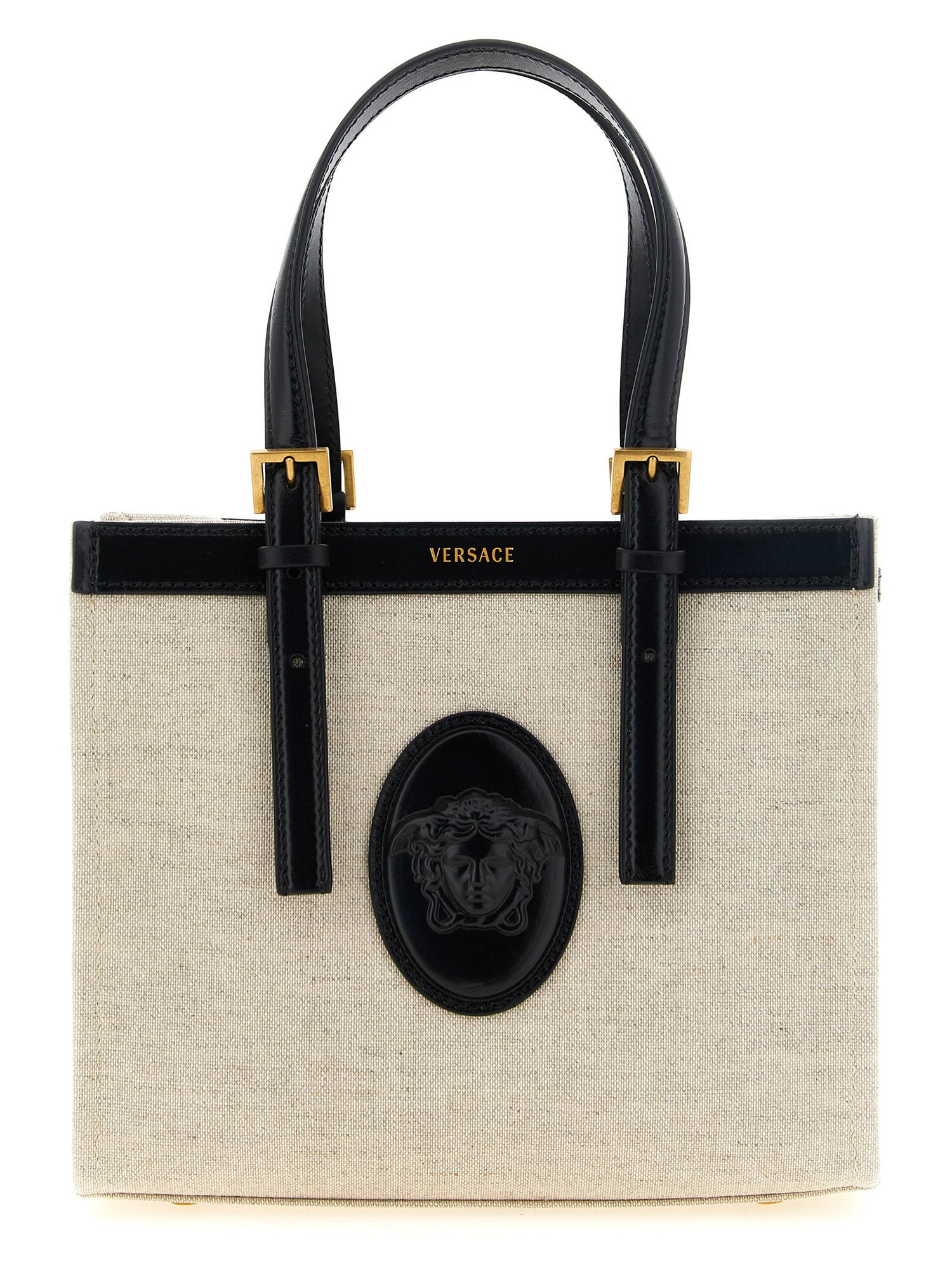 Versace Rivière Mini Shopping Bag Beige