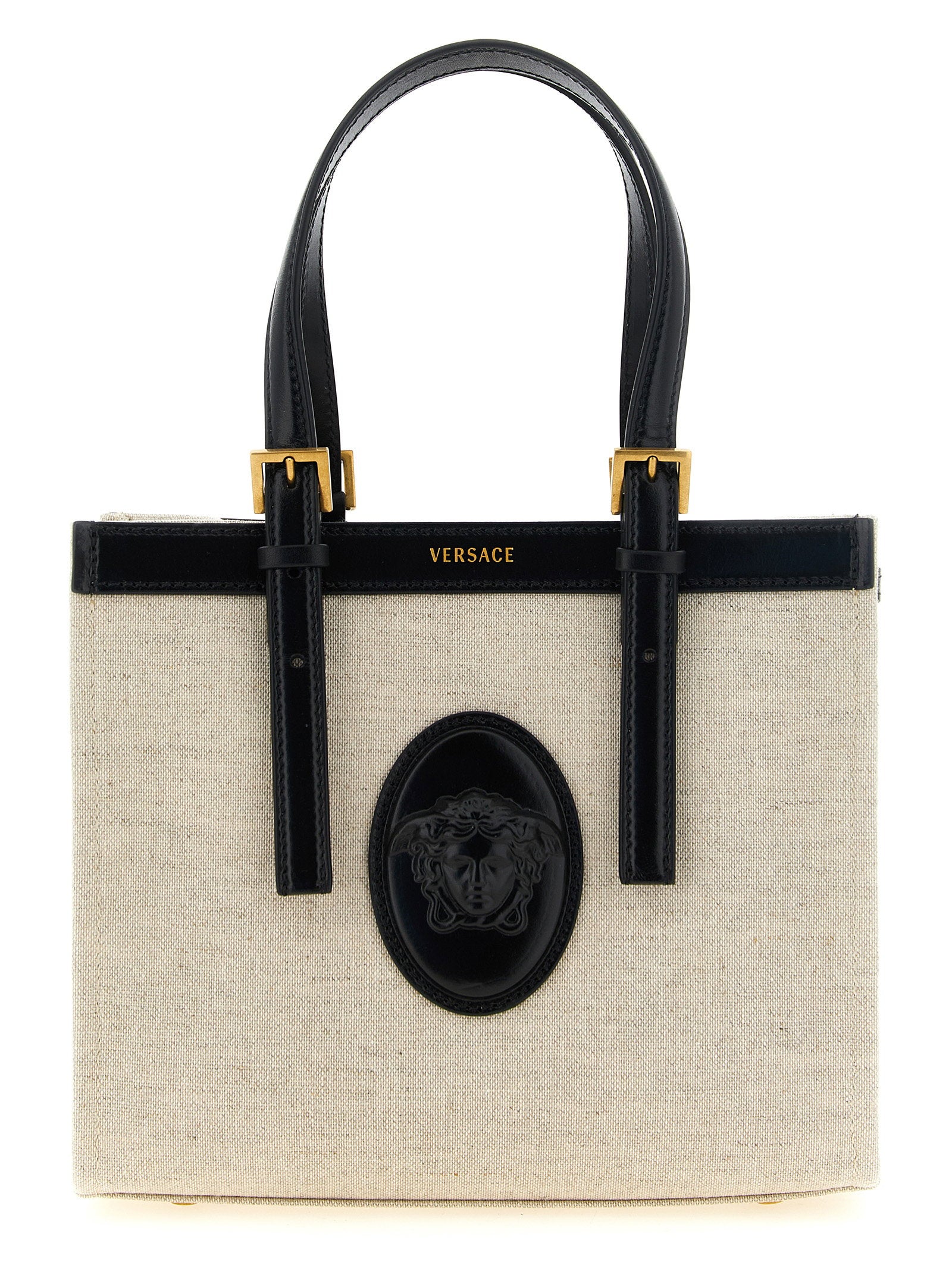 Versace Rivière Mini Shopping Bag Beige