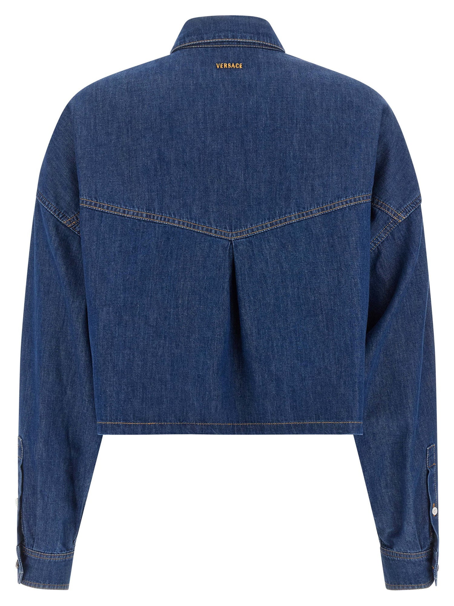Versace Cropped Shirt Blue