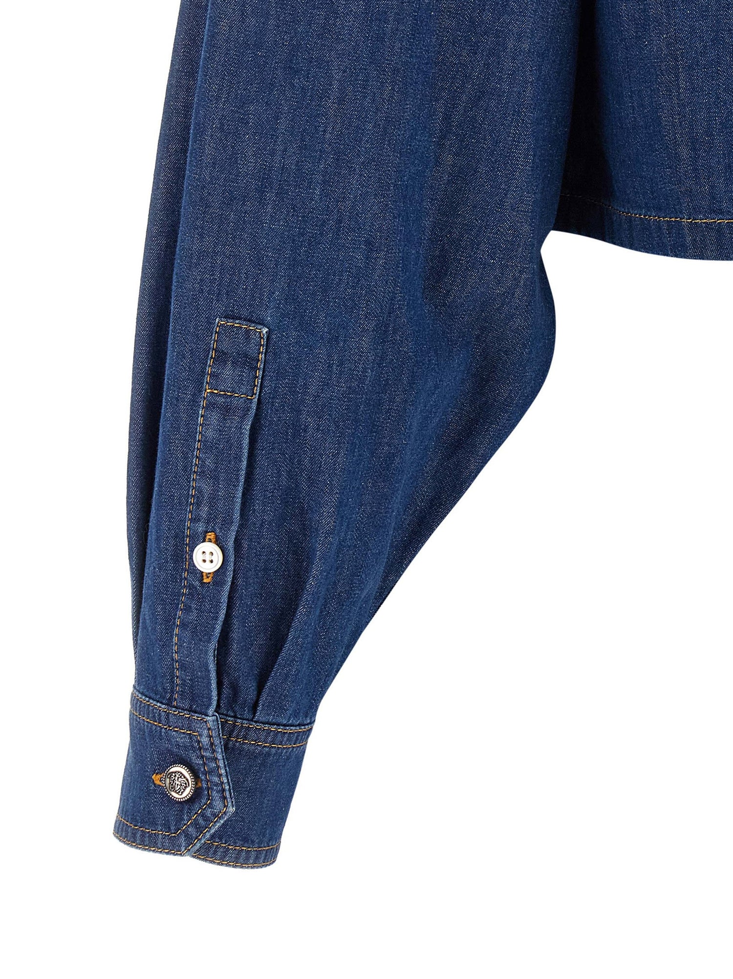 Versace Cropped Shirt Blue