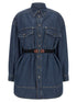 Versace Chambray Denim Dress Blue