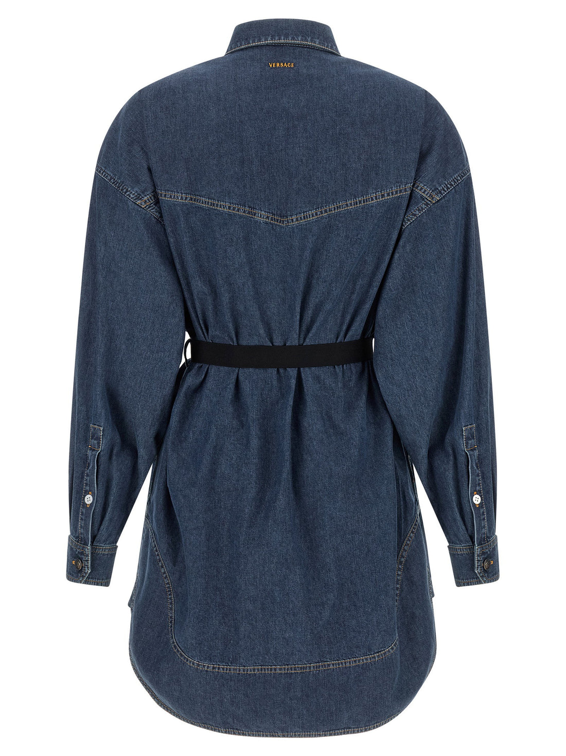Versace Chambray Denim Dress Blue