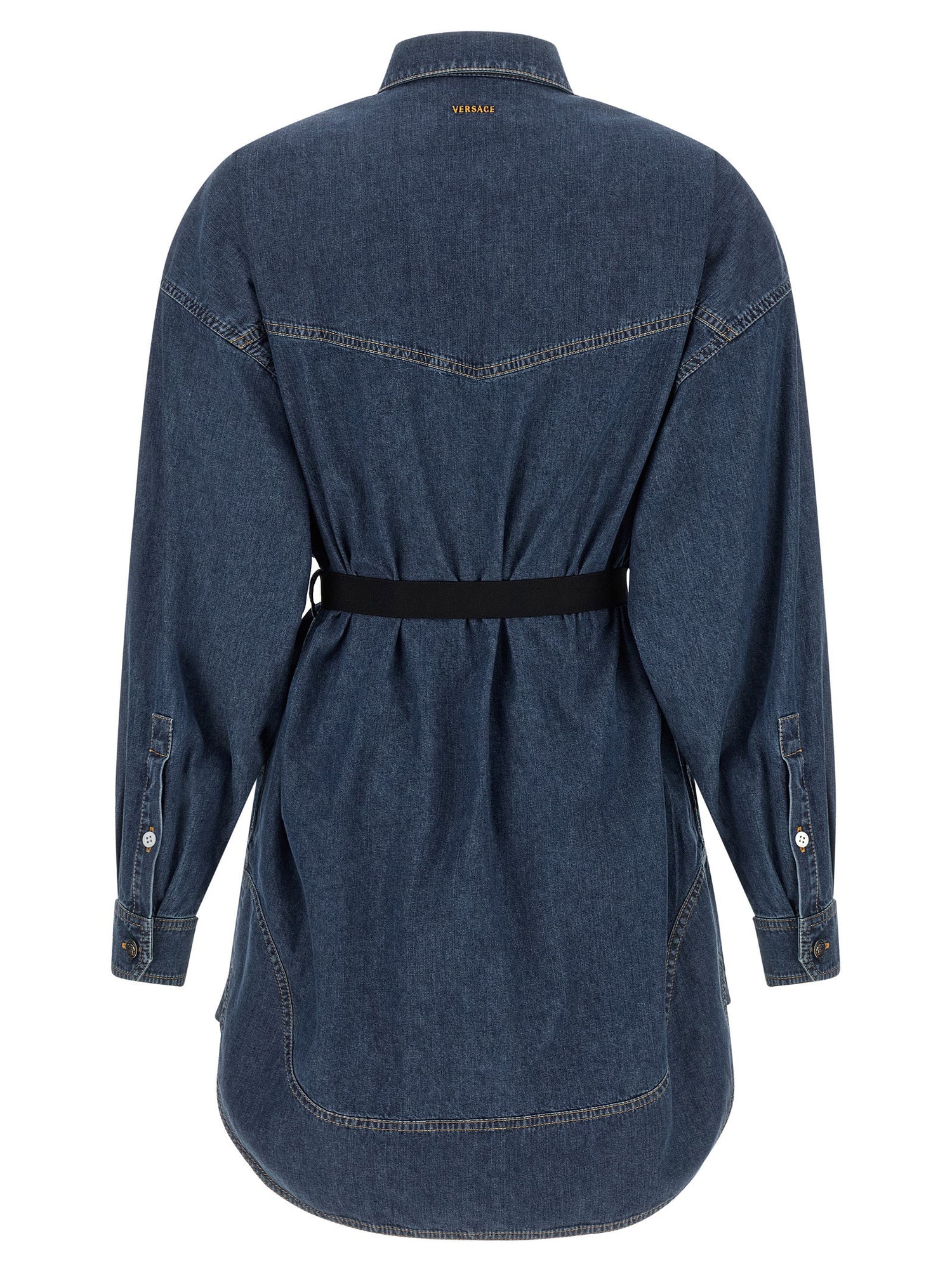Versace Chambray Denim Dress Blue