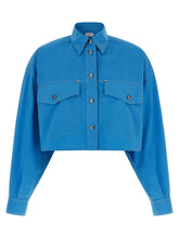 Versace Medusa Button Shirt Blue