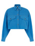 Versace Medusa Button Shirt Blue