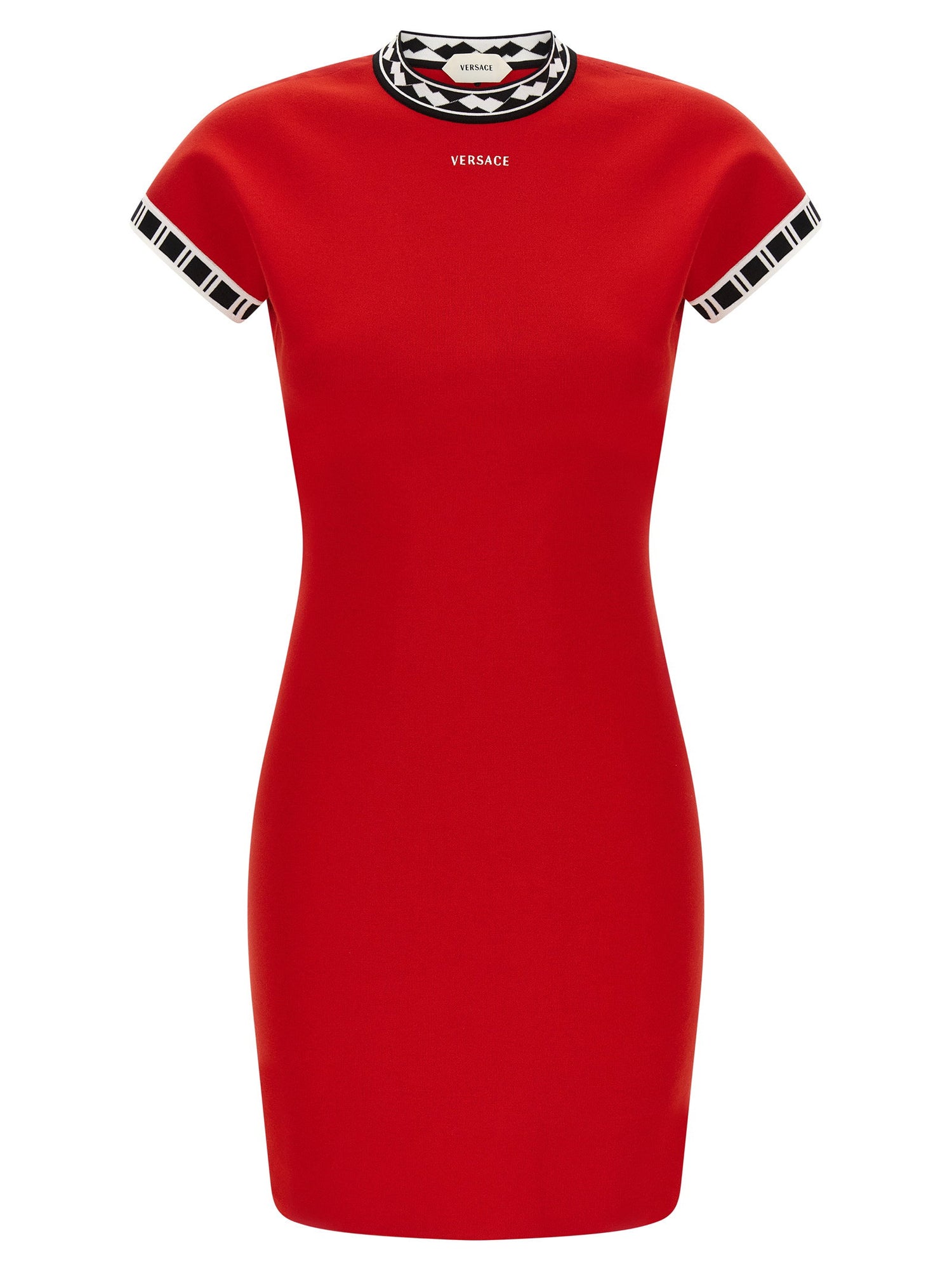 Versace Logo Dress Red