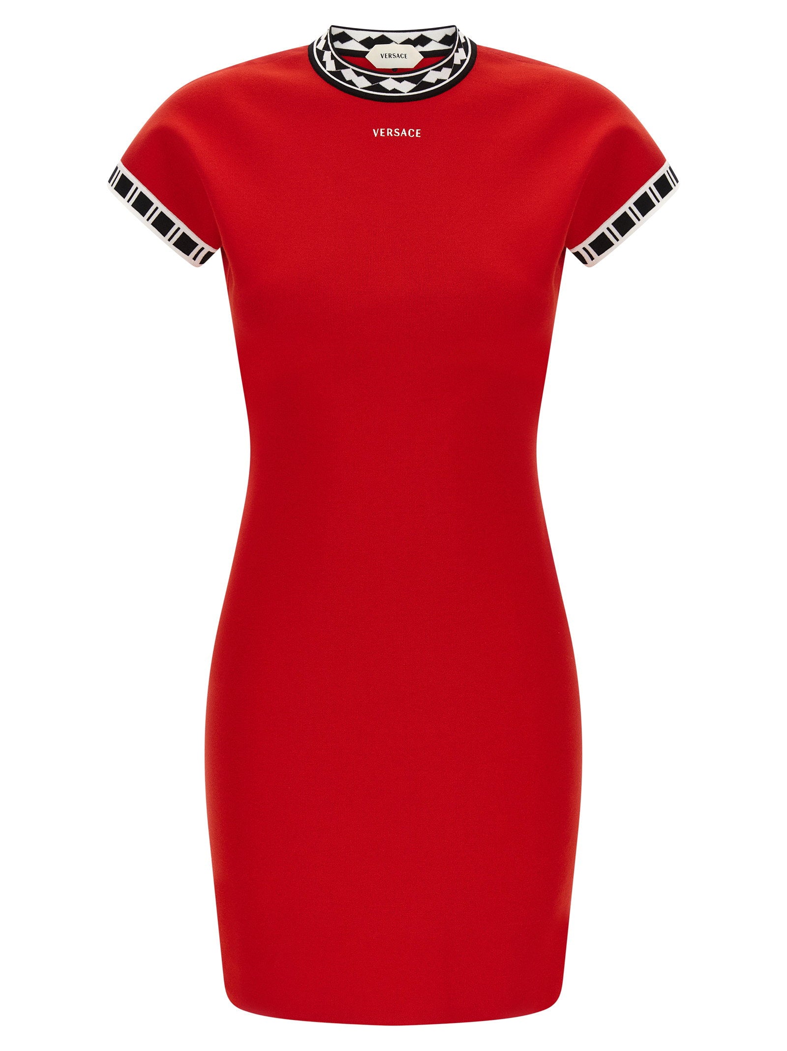 Versace Logo Dress Red